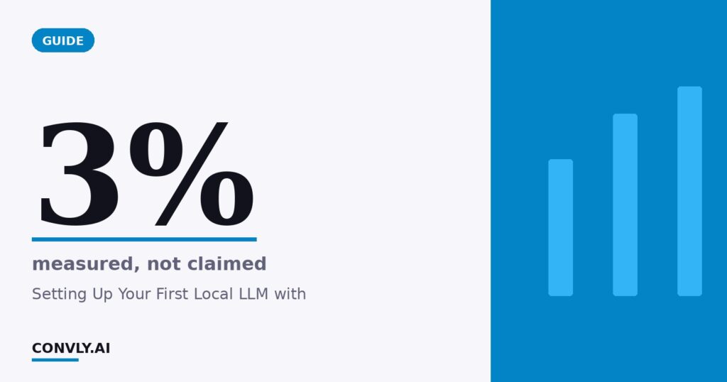 3% — measured, not claimed. Setting Up Your First Local LLM with.
