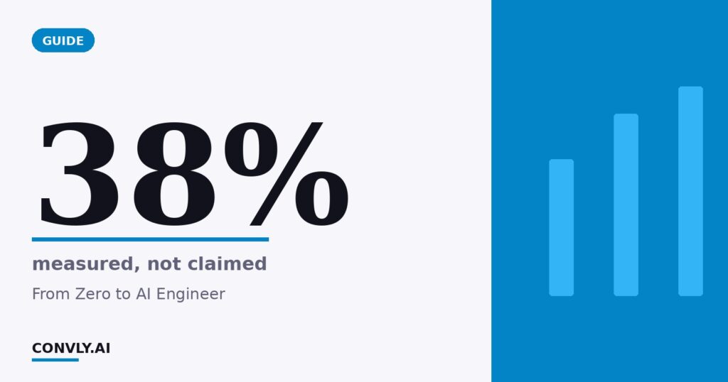 38% — measured, not claimed. From Zero to AI Engineer.