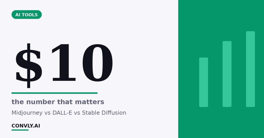 $10 — the number that matters. Midjourney vs DALL-E vs Stable Diffusion.