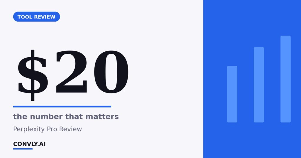 Perplexity Pro Review (2026): Is the $20/Month Answer Engine Still Worth It? 2 $20 — the number that matters. Perplexity Pro Review.