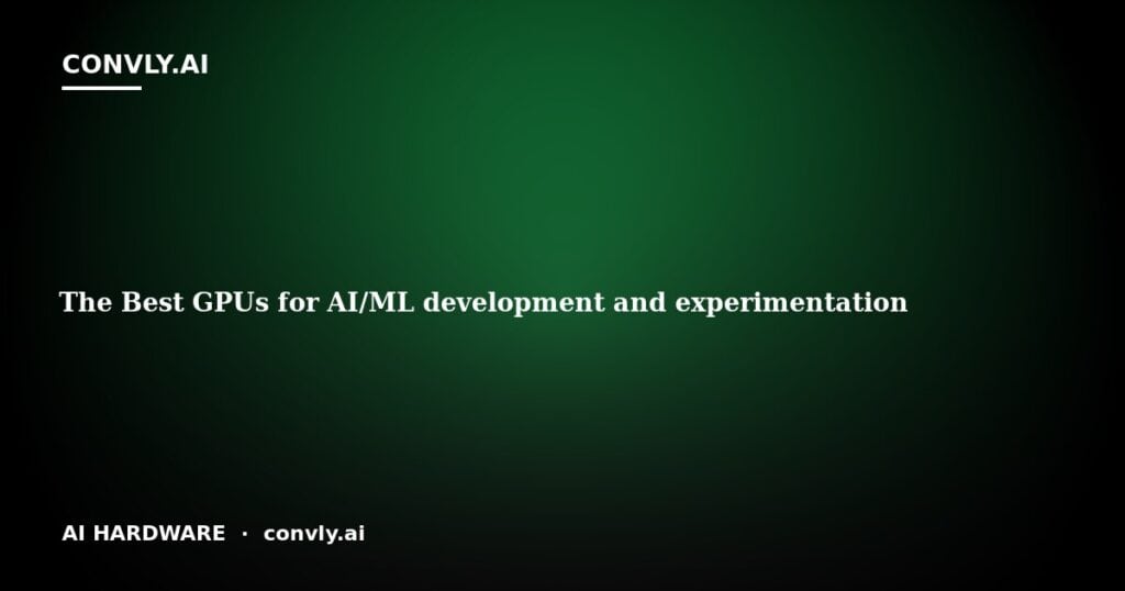 AI hardware GPUs for machine learning and AI research.