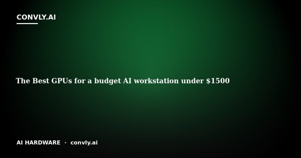Best GPUs for budget AI workstations under $1500, optimized for AI tasks.