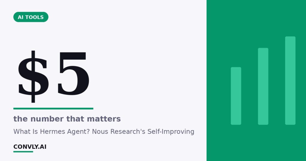 $5 — the number that matters. What Is Hermes Agent? Nous Research's Self-Improving.