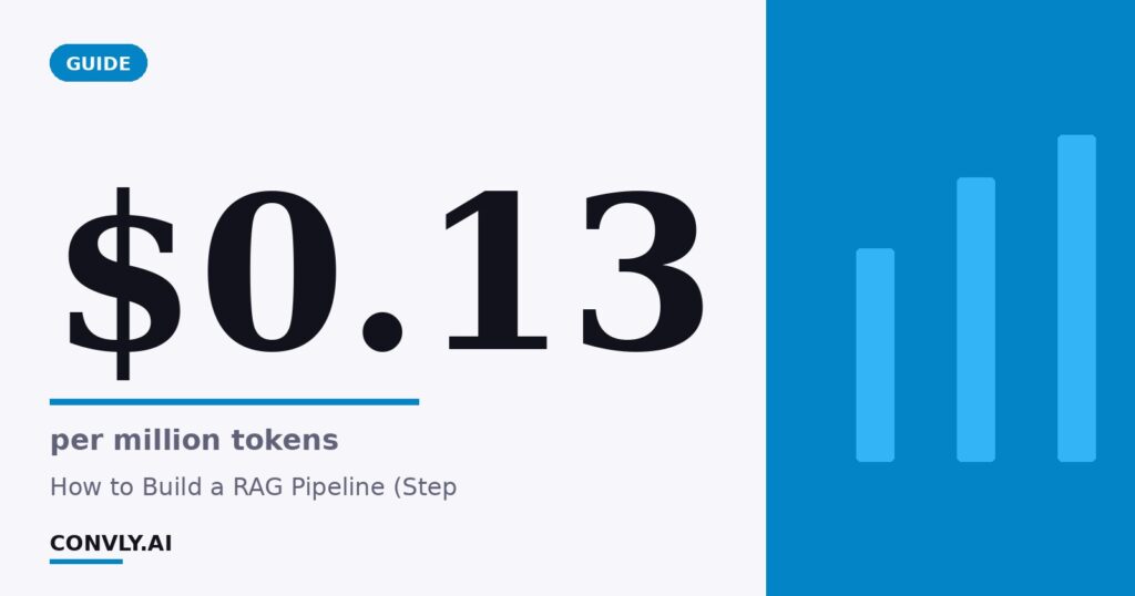 $0.13 — per million tokens. How to Build a RAG Pipeline (Step.