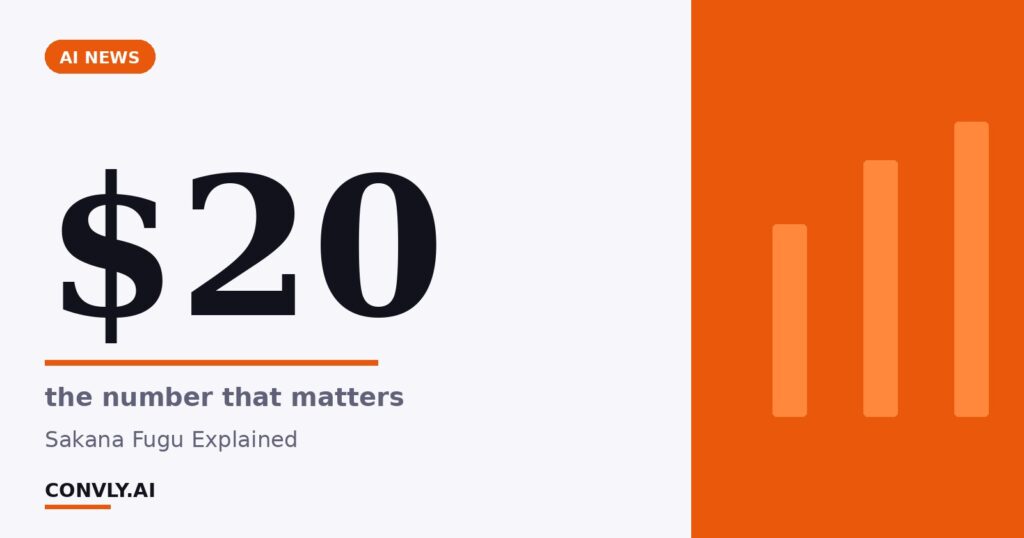 $20 — the number that matters. Sakana Fugu Explained.