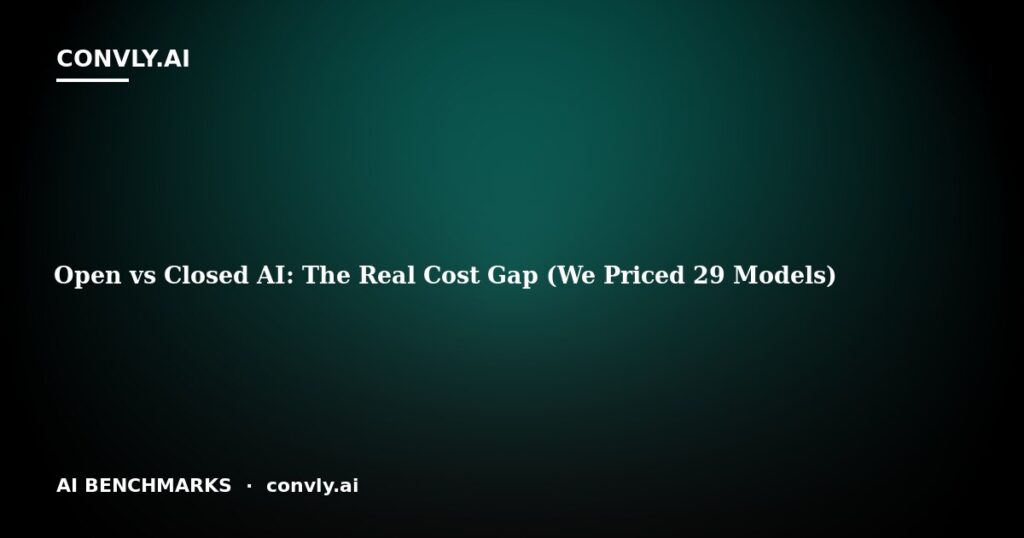 Open vs Closed AI: The Real Cost Gap (We Priced 29 Models)