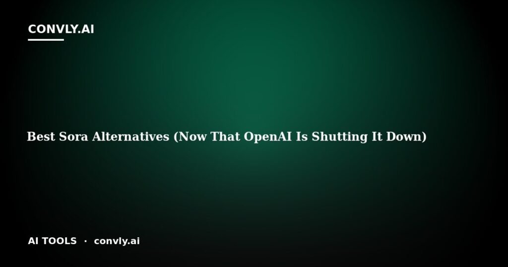Best Sora Alternatives (Now That OpenAI Is Shutting It Down)