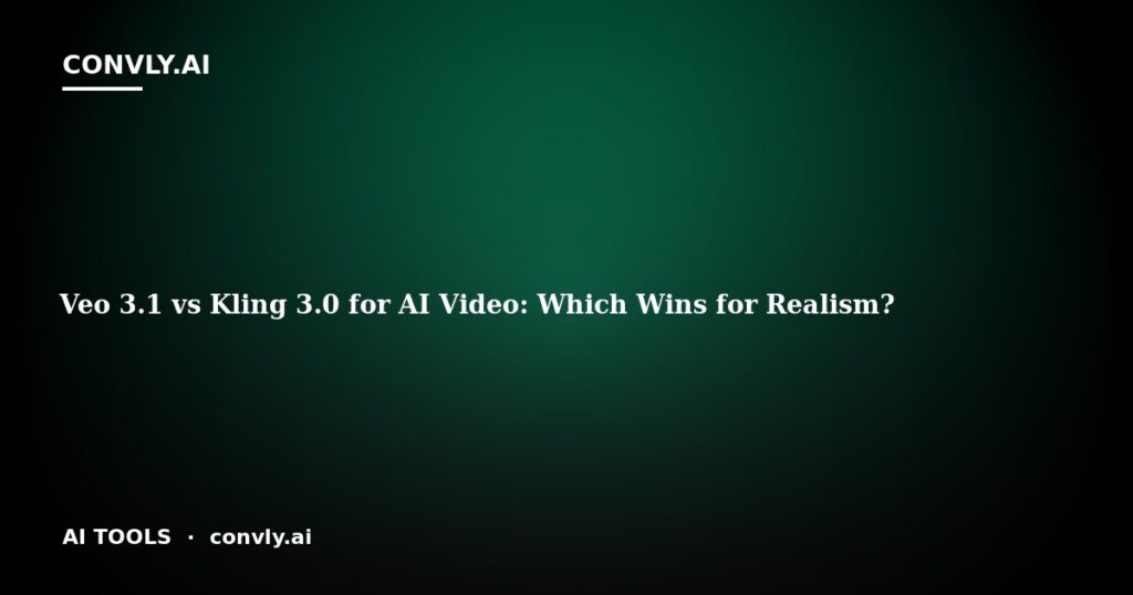 Veo 3.1 vs Kling 3.0 for AI Video: Which Wins for Realism?