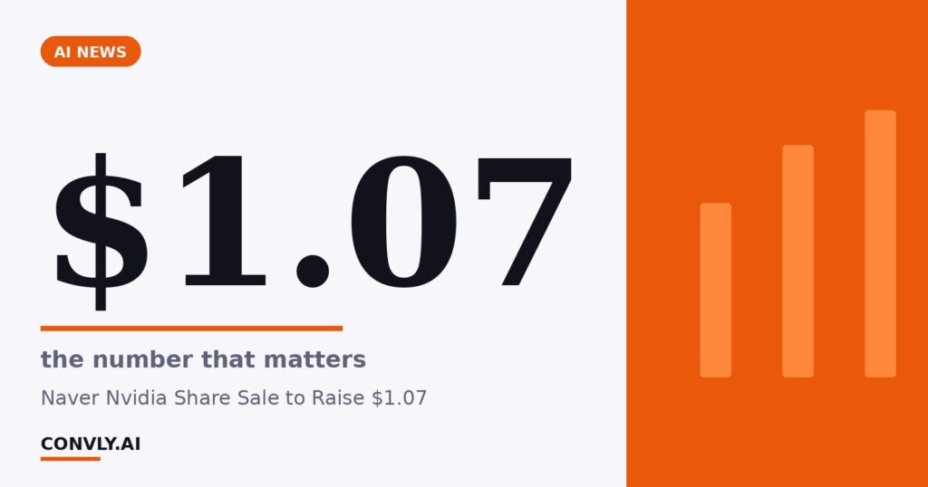 $1.07 — the number that matters. Naver Nvidia Share Sale to Raise $1.07.