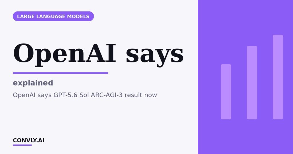 OpenAI says — explained. OpenAI says GPT-5.6 Sol ARC-AGI-3 result now.
