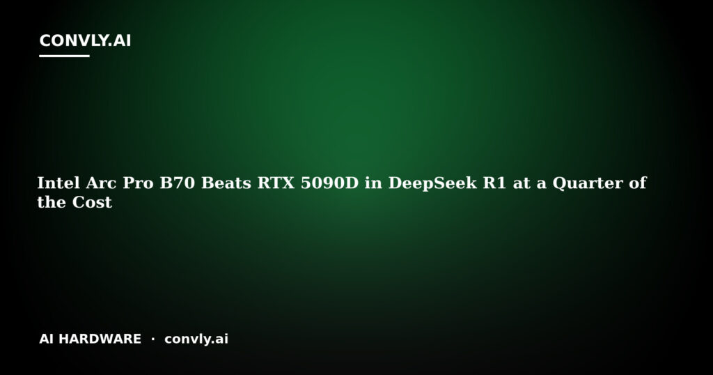 Intel Arc Pro B70 Beats RTX 5090D in DeepSeek R1 at a Quarter of the Cost