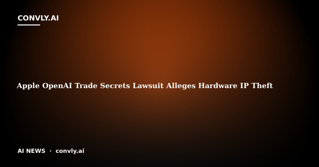 Apple OpenAI Trade Secrets Lawsuit Alleges Hardware IP Theft