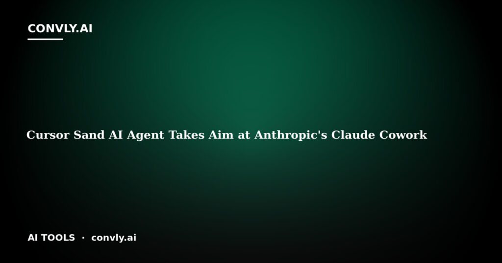 Cursor Sand AI Agent Takes Aim at Anthropic's Claude Cowork