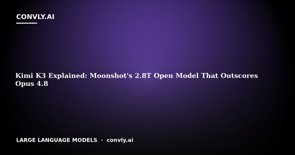 Kimi K3 Explained: Moonshot's 2.8T Open Model That Outscores Opus 4.8