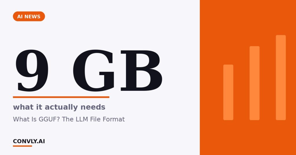9 GB — what it actually needs. What Is GGUF? The LLM File Format.