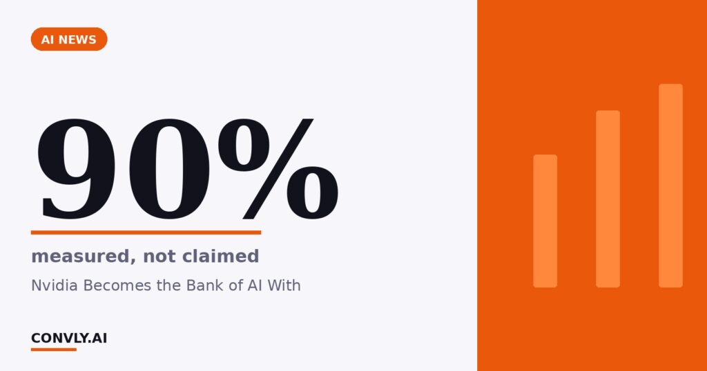90% — measured, not claimed. Nvidia Becomes the Bank of AI With.