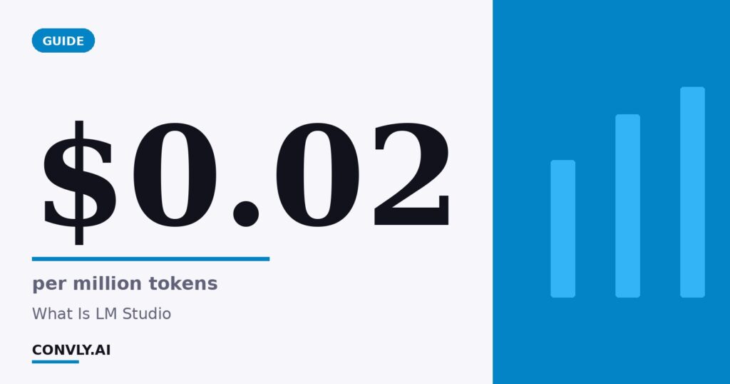 $0.02 — per million tokens. What Is LM Studio.