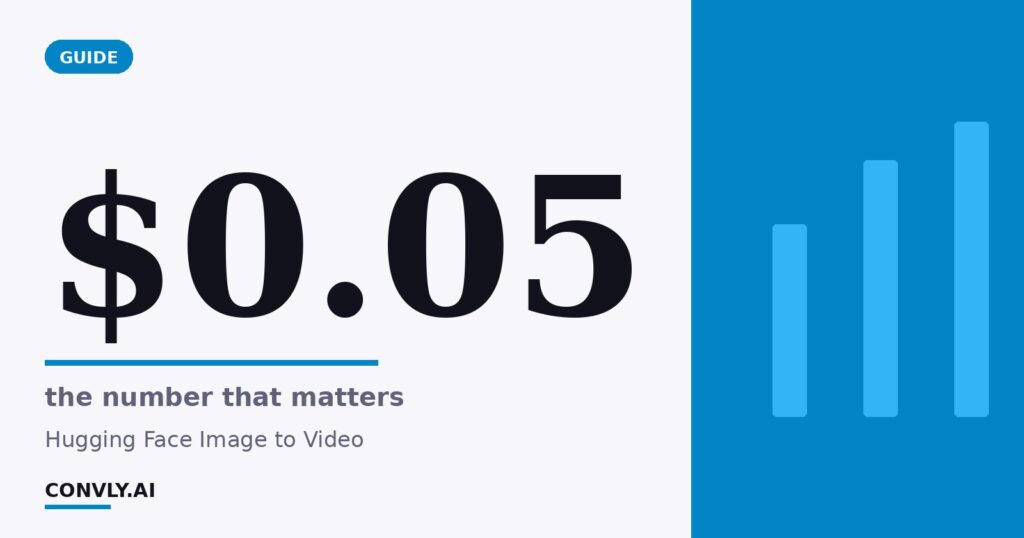 $0.05 — the number that matters. Hugging Face Image to Video.