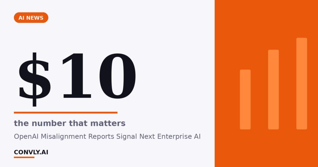$10 — the number that matters. OpenAI Misalignment Reports Signal Next Enterprise AI.